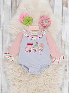 Peppermint Trim Ruffle Romper
