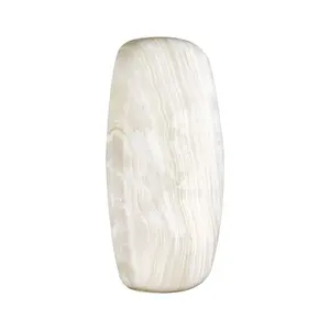 Azzurra Ice Onyx Sconce with Concealed LED, Unique Color Striations, Modern Atmospheric Glow