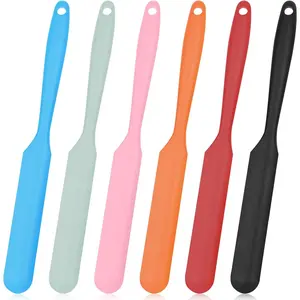 6PCS Colored Silicone Spatula Stick, Reusable Epoxy Stir Sticks Scraper DIY Crafts Tools for Mixing Resin, Paint, Waxing, Liquid, Arts Projects, Facial Mask Stirring Rods, 6 Colors