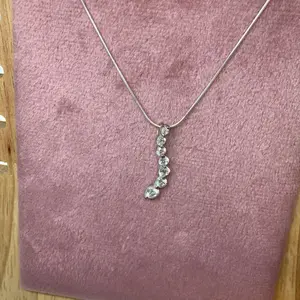 Hermoso dije de zirconia blancos con cadena #16 de largo