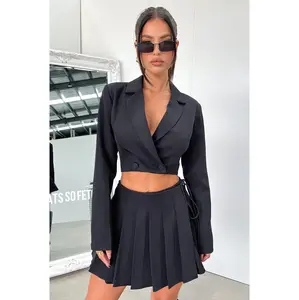 Windsor Cropped Blazer - Black