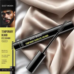 Men's Beard Dye, Moisturizing Long-Lasting Natural Color, No Fading, Contains Alcohol or Aerosol, Single Unit, Beard Thickening Blend