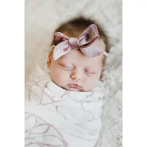 SALE Vintage Pink Velvet Bow