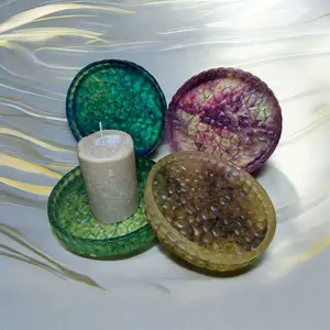 Resin Round Candle Holders
