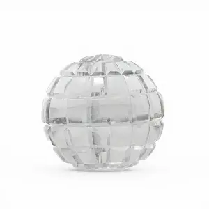 CDNY Square Cut Clear Crystal Ball - Small, Medium, Large Faceted Glass