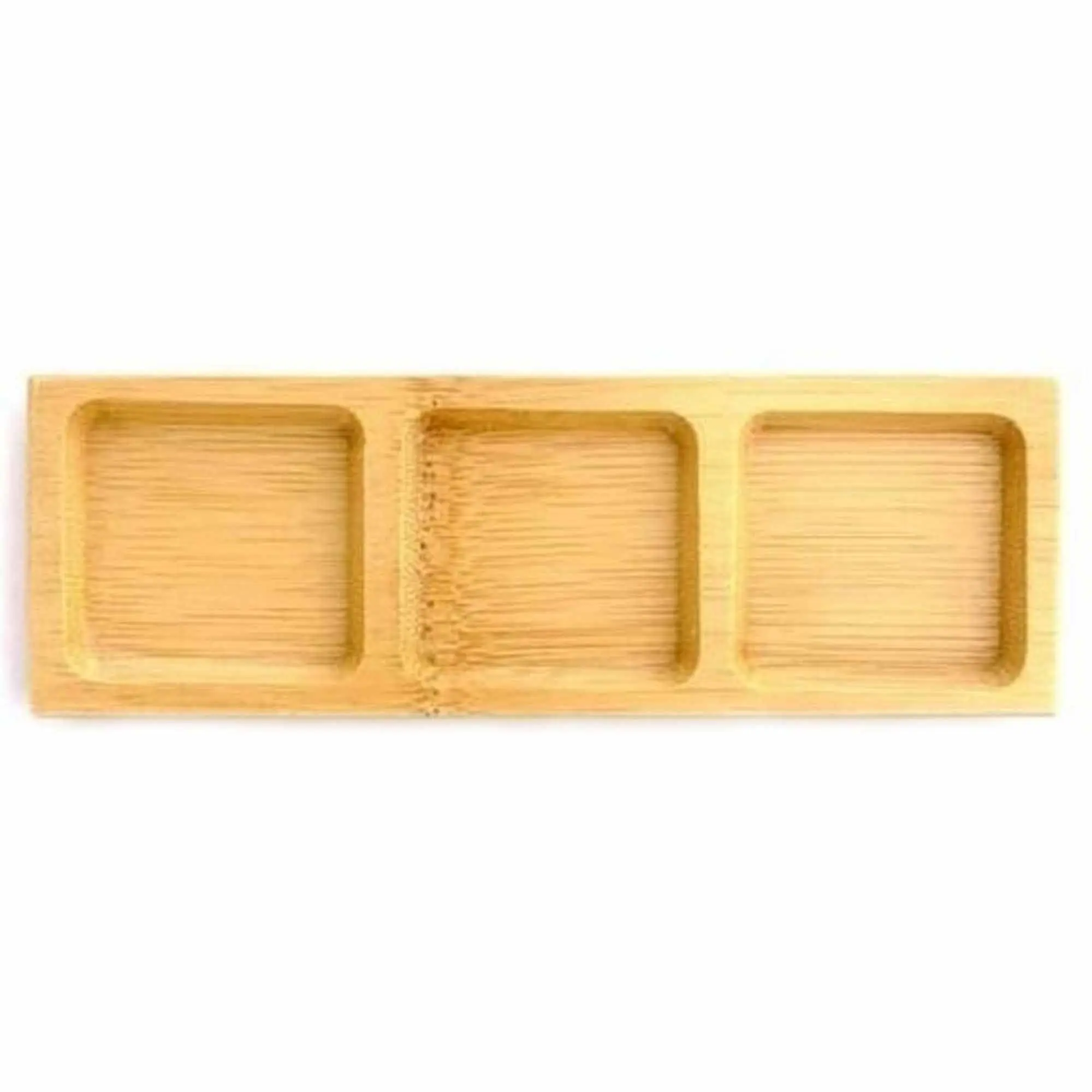 Multi-Compartment Small Bamboo Dishes