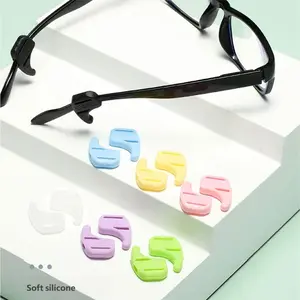 Silicone Anti slip Sleeves for Eyeglasses Ear Hook Holders to Prevent Slipping & Falling, Temple Tips & Post ear Clips for Eyeglass Frames