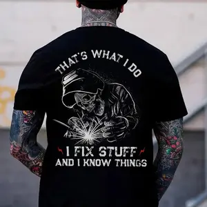 THAT'S WHAT I DO Skeleton Black Print T-Shirt, Sweatshirt, Hoodie - Menswear, Streetwear