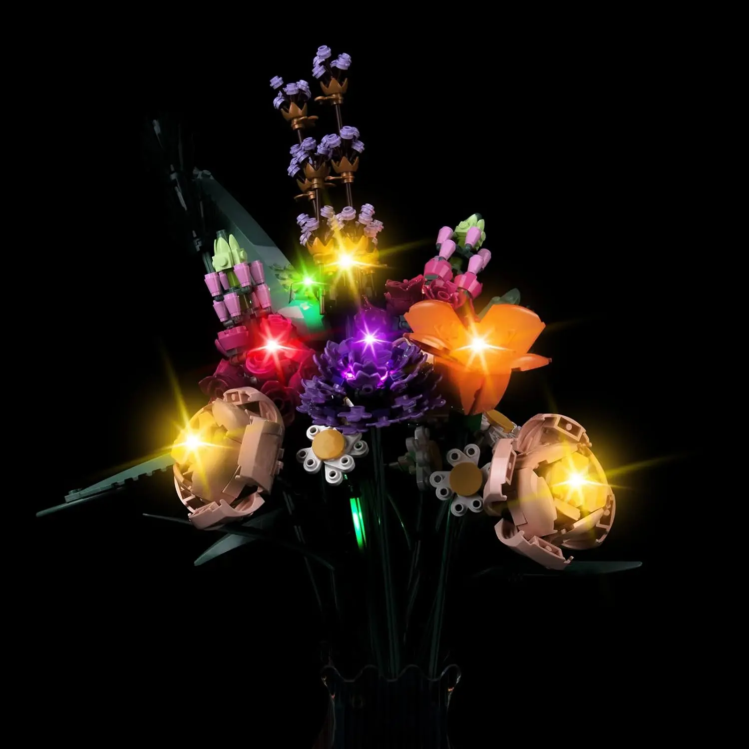 LED Light Compatible with Lego Icons Flower Bouquet 10280 Artificial Flowers; Creative Lighting Kit Compatible with Lego 10280-No Model, Lights Only, Decorated Novelty Lighting