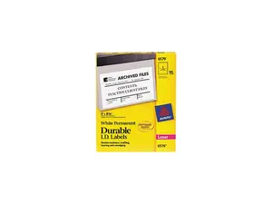 Avery 6579 Permanent ID Laser Labels, 5 x 8-1/8, White, 100/Pack