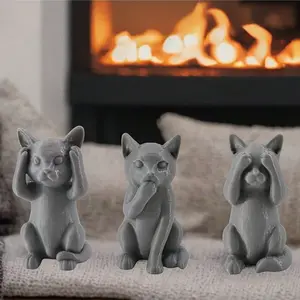 Perfect Decorative Cats for Wisdom Lovers, Ideal Gift for Cat Enthusiasts, Unique Home Ornament, Christmas Tree Mold, Thought-Provoking Design, Decorative Sculptures