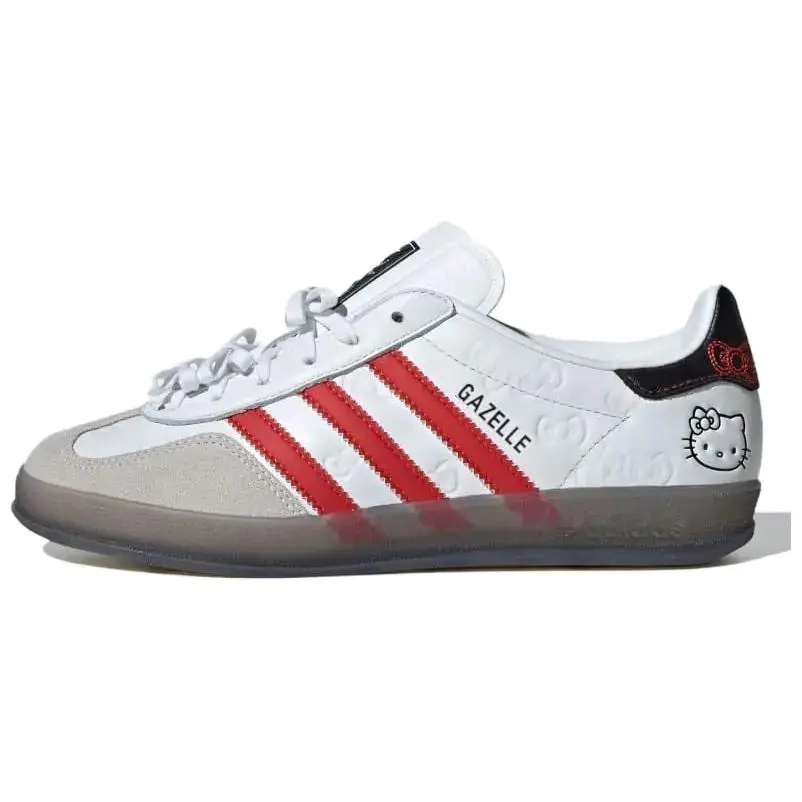 Adidas Gazelle Hello Kitty X Wmns Originals Indoor 50th Anniversary' Versatile Comfort Low Top Skate Shoes White Women's II0013