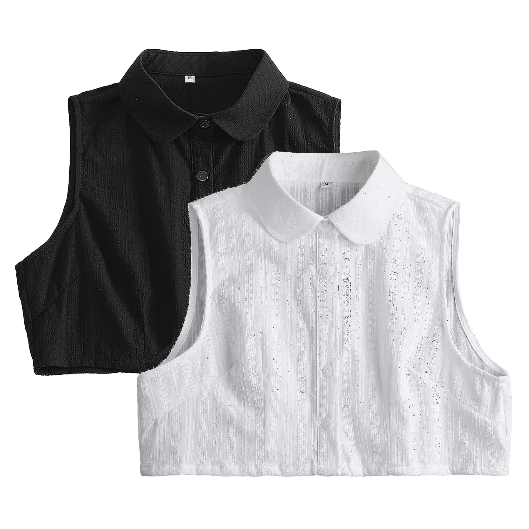 white+black round collar