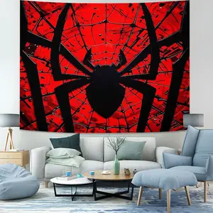 Dazzling Spider Tapestry, Wall Tapestries, Fashionable Spider Logo Design Wall Decoration Wall Hanging, Great for Living Room, Bedroom, Office Use Backdrop, Full Of Creative Gifts for Childr and Teen, Perfect Home Decoration and Photo Props