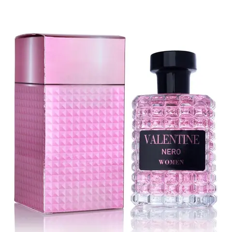 Urban Collection Valentine Nero Women's Eau De Parfum 100ml - High-End Liquid Fruity Floral Intense Fragrance for Adults, Aromatic Bergamot & Blackcurrant Top Notes, Natural Jasmine & Amber Heart, Long-Lasting Bourbon Vanilla Base, Single Item, High-End W