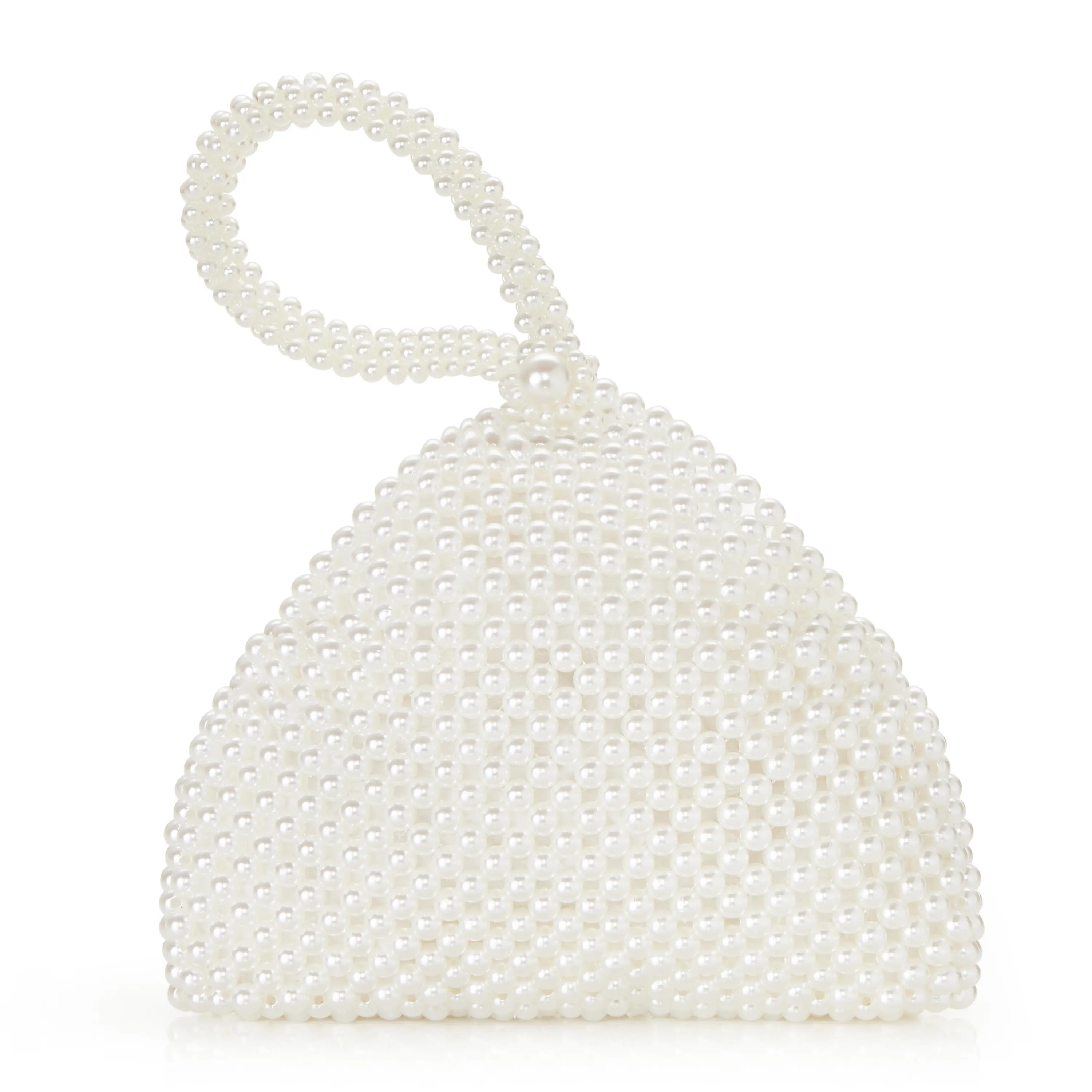 BABEYOND Pearl Clutch Purse Evening Bags for Women Elegant Triangle Purse for Wedding Bride Party Prom