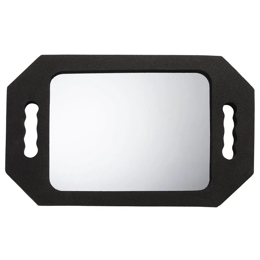 Soft Foam Bar Mirror, Soft 'N Style, Flexible Foam, Handheld Size, Salon-Use Black Mirror for Backside Viewing, Bar Mirrors