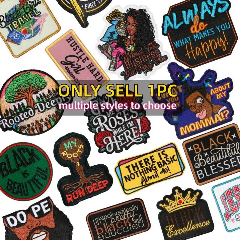 Embroidered Patch Applique, Back Adhesive Iron-On Design, Ideal for Clothing Jackets Hats Accessories, Enhance Your Garment Style, Embroidery Patches