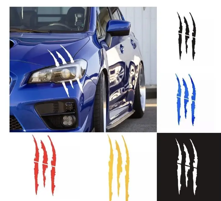 Car Stickers Reflective Monster Claw Scratch Marks Headlight Bumper Sticker Waterproof Decal