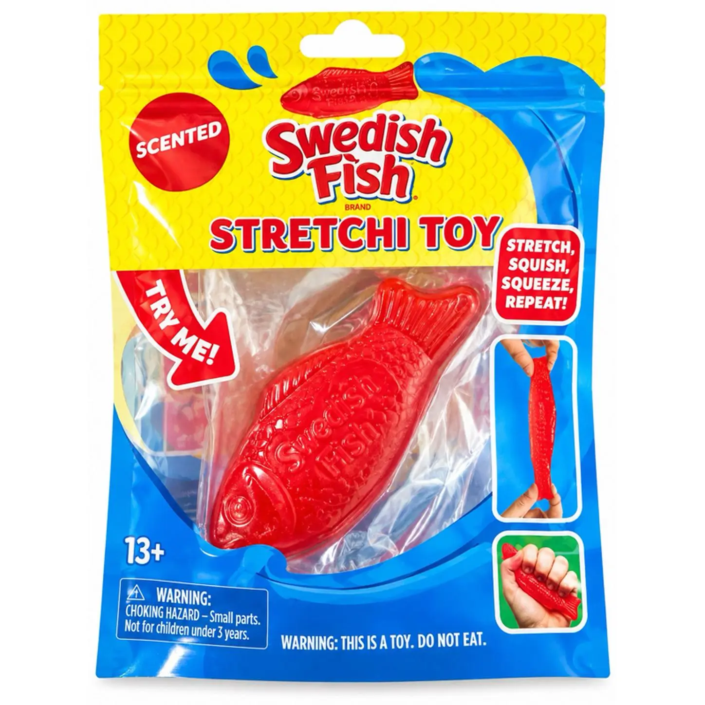 Swedish Fish Stretchi Toy - Scented Stretch Squish Squeeze Repeat Fun Toy for Ages 13+ - Safe and Durable
