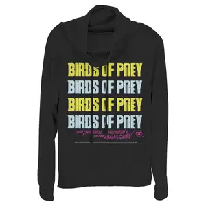 Juniors Womens Birds of Prey Logo Stack Cowl Neck Sweatshirt