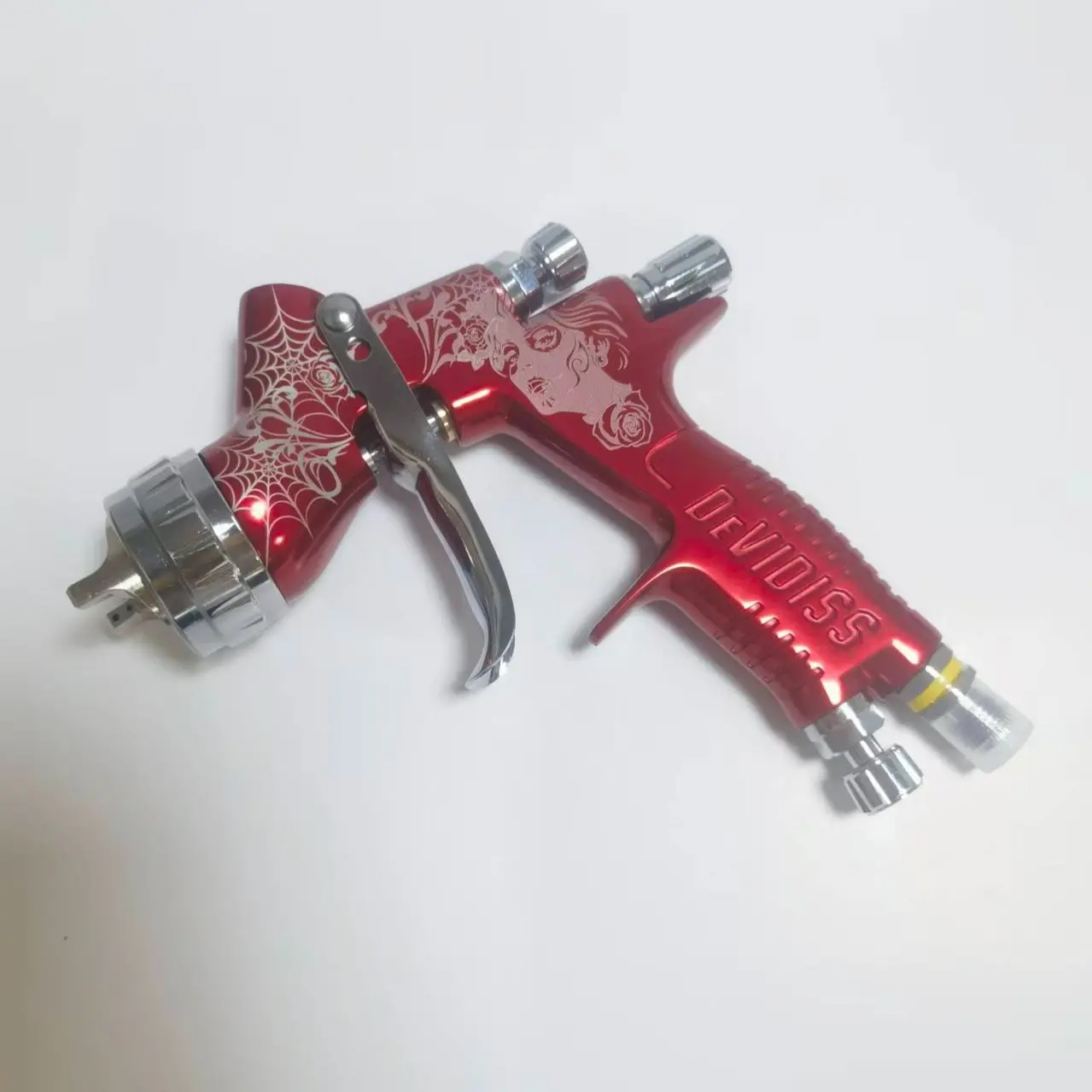 New Devidiss Automatic Air Spray Gun, 1.3mm Nozzle, 600ML Plastic Cup, Professional Car Body Repair Tool, Ergonomic Design, Precision Spraying, Handheld Adjustable Paint Sprayer, Paint Guns Automotive