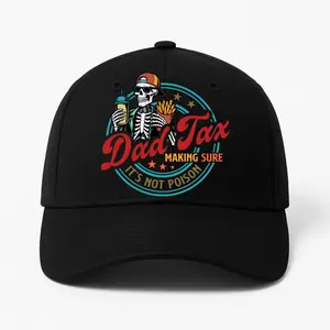 Dad Tax Making Sure It’s Not Poison Funny Skeleton Baseball Cap Dad JOke Hat Unisex Adjustable  Cap NOvelty Gift for Fathers Casual Hat