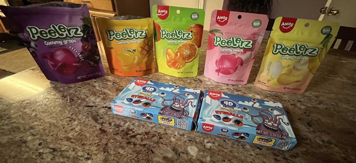 Item: (5 packs)Mango+Peach+Banana+Orange+Grape