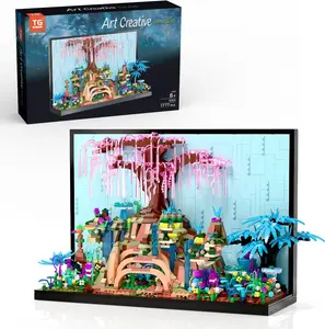 flash card Micro Brick Tree of Life Building Set, Creative Nature World Model, 3D Wall Art Home Office Decoration or Table Display, Collectible Display Set, Ideas Gift Building Toy for Adults,Teens Ages 8+ Kids