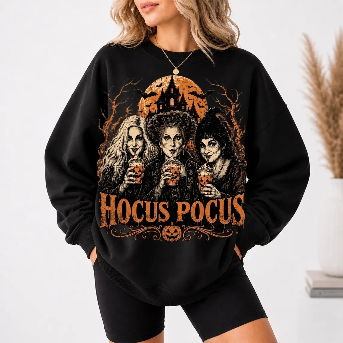 Hocus Pocus Sweatshirt, Halloween Character Sweater, Retro Vintage Halloween Shirt, Horror Movie