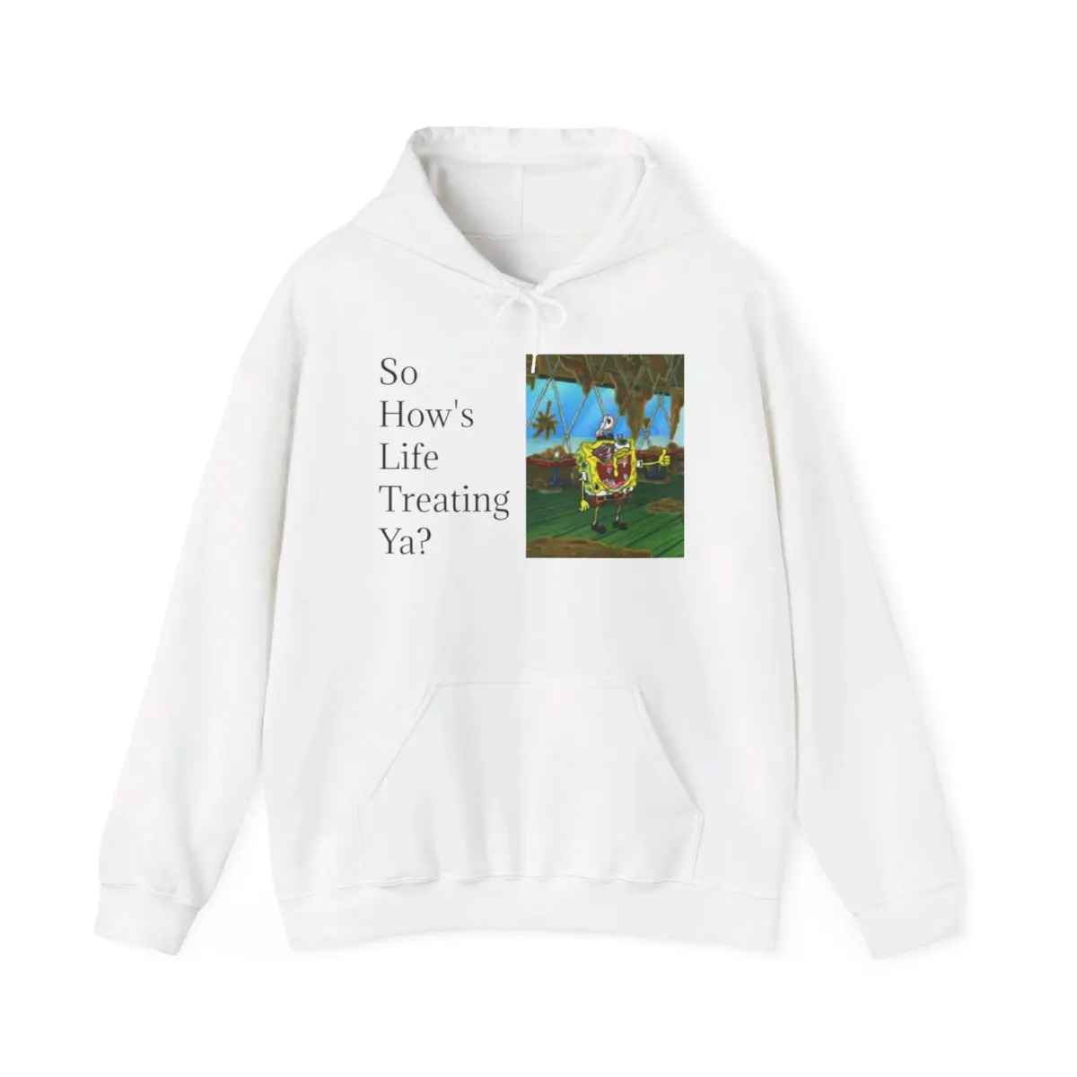 Life Is Hard Funny Spongebob Unisex Heavy Blend™ Hooded Sweatshirt