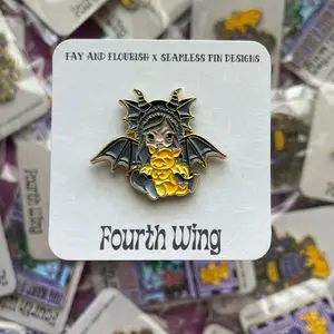 Adorable Violet Fourth Wing enamel pin