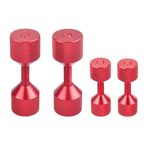 4 count Aluminium Flange Two Hole Alignment Pins - 1-1/8" and 1-5/8" Detachable Double Hole Pins Red