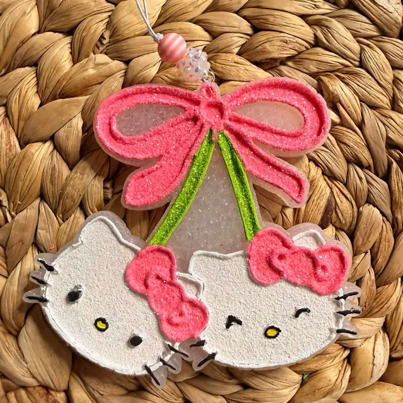 Cute Pink Bow Kitty Freshie