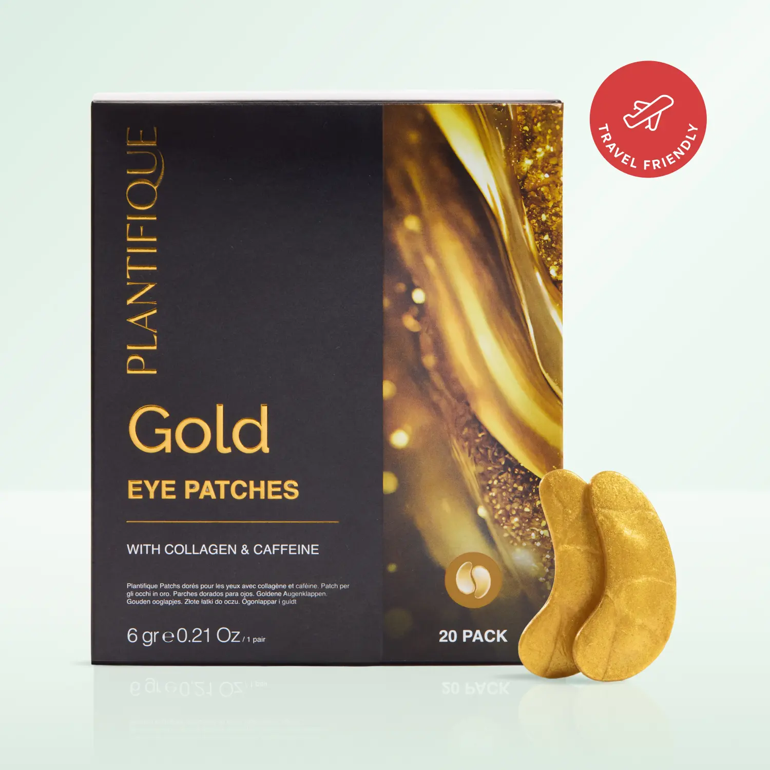 [PLANTIFIQUE Official Shop] Gold Under Eye Patches – Under Eye Mask for Puffy Eyes & Dark Circles Relaxing Moisture