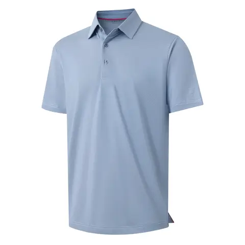 MAELREG Men’s Lightweight Golf Polo – Quick-Dry Athletic Style Shirt with Honeycomb Jacquard Texture Shortsleeve Menswear