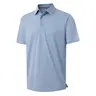 MAELREG Men’s Lightweight Golf Polo – Quick-Dry Athletic Style Shirt with Honeycomb Jacquard Texture Shortsleeve Menswear