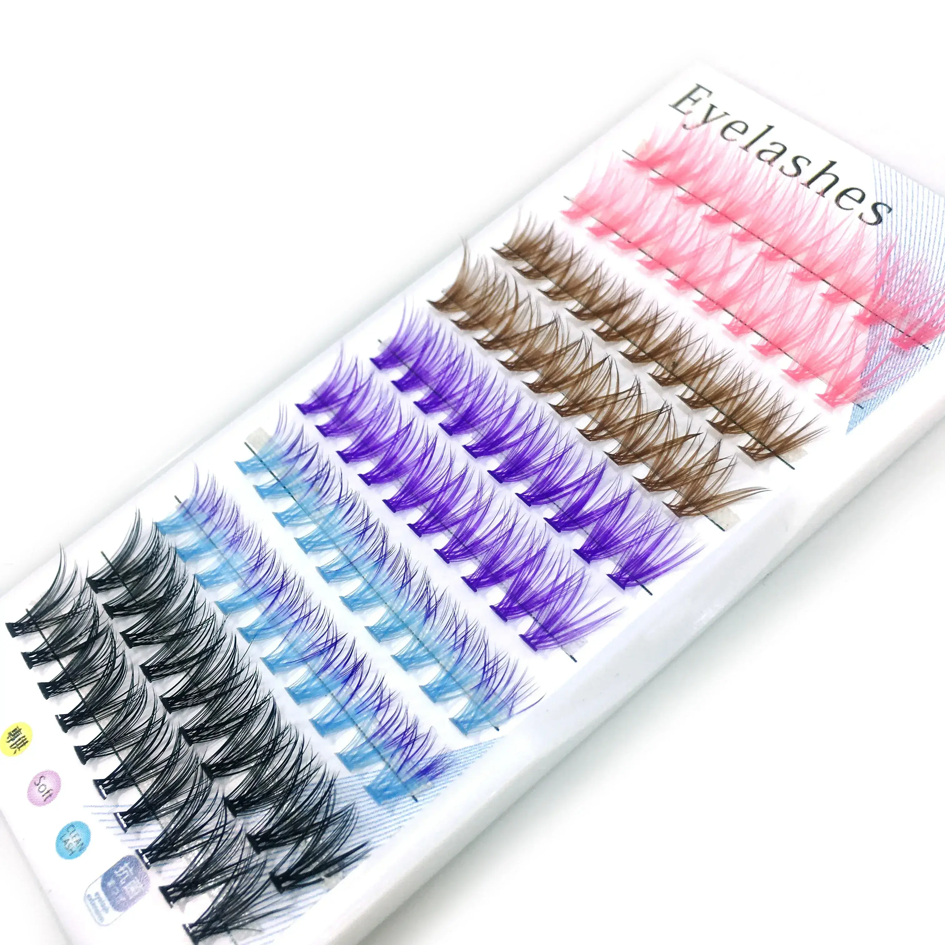 Eyelash Extension Individual Colour Lash Eyelash Extension Red Brown Blue Purple Colored  Faux Mink Eyelashes Makeup Tools 2026 New