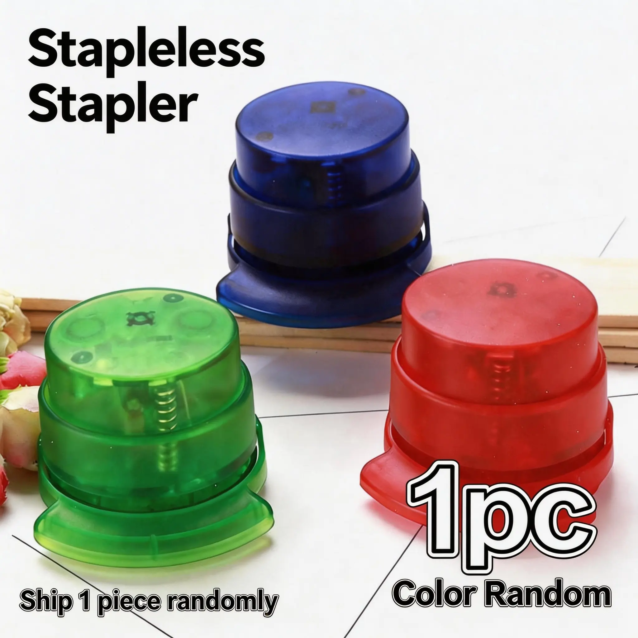 Pinless Stapler, No Nail Stapler, Ideal for Students Office Use, Suitable for Home School Office, Efficient Binding Solution, Office Stationery