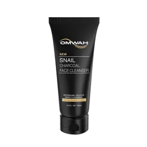 OMWAH Snail Mucin Wash Cleanser - Infused with Snail Mucin and Activated Charcoal for a Great Daily Cleanse (100 ml) Facial Skincare