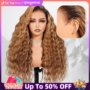 Megalook Bohemian Natural Curl Highlight Honey Blonde 13x6 Glueless Wigs  Put On Go With Drawstring Band 100% Human Hair Wig#WorldCup2026#gameday outfits#SummerWins #DealsForYouDays