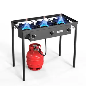 [FLASH SALE] ROVSUN 3-Burner 225000 BTU Outdoor Camping Propane Stove