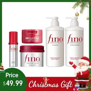 FINO Premium Touch Hair Mask 230g  Repair Shampoo 550ml Conditioner 550ml Hair Oil 70ml Hand Cream 100g，christmas gift