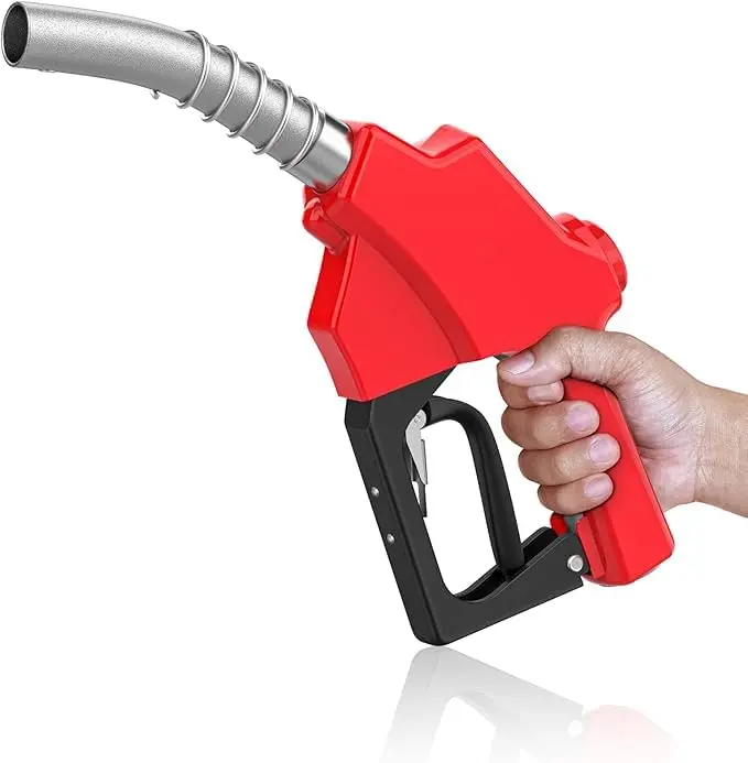 Garvee Automatic Fuel Nozzle for Manual & Electric Fuel Pumps – 3/4" or 1" NPT Inlet, 15/16" or 13/16" Spout, 11 GPM Max, 360° Swivel, Auto Shut-Off, Corrosion Resistant, Ergonomic Aluminum & PVC Handle, Compatible with Gasoline, Fuel Injectors, Kerosene