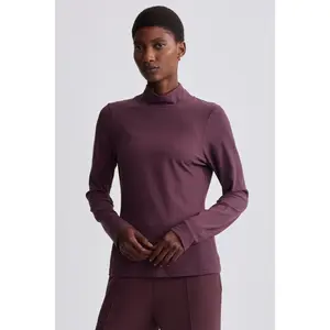 Astrid Fitted Long Sleeve Top- Huckleberry