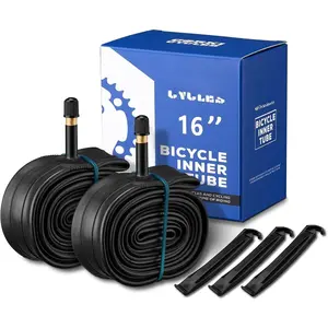 Cycles 16 Inch  Tube,  Tire Tube 16" x 1.5 1.75 1.95 2.0 2.1 2.125 2.25 2.3 2.35 2.4 Schrader Valve 32mm, Butyl Rubber Bicycle Tube Replacement 2 Pack