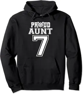 Proud Cricket Aunt Number 7 Pullover Hoodie - Matthewmatt Shop 52B0D5MVVYQ8