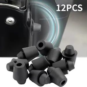 12 Piece Car Door Protector Pads, Anti-Collision Rubber Shock Absorber, Self-Adhesive Buffer Blocks for Quieter Operation and Enhanced Durability