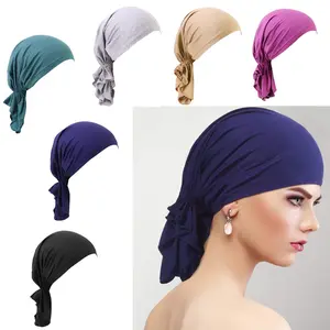 6pcs Head Scarf for Women Slip on Pretied Head Scarves Cancer Headwear Turban Hat Beanie Wrap Soft Colors, Cold Weather Accessory, Hair Replacement, Versatile Wrap, Slipon Scarf, Comfortable Wear, Lightweight Material, Multipurpose Scarf, Women’S