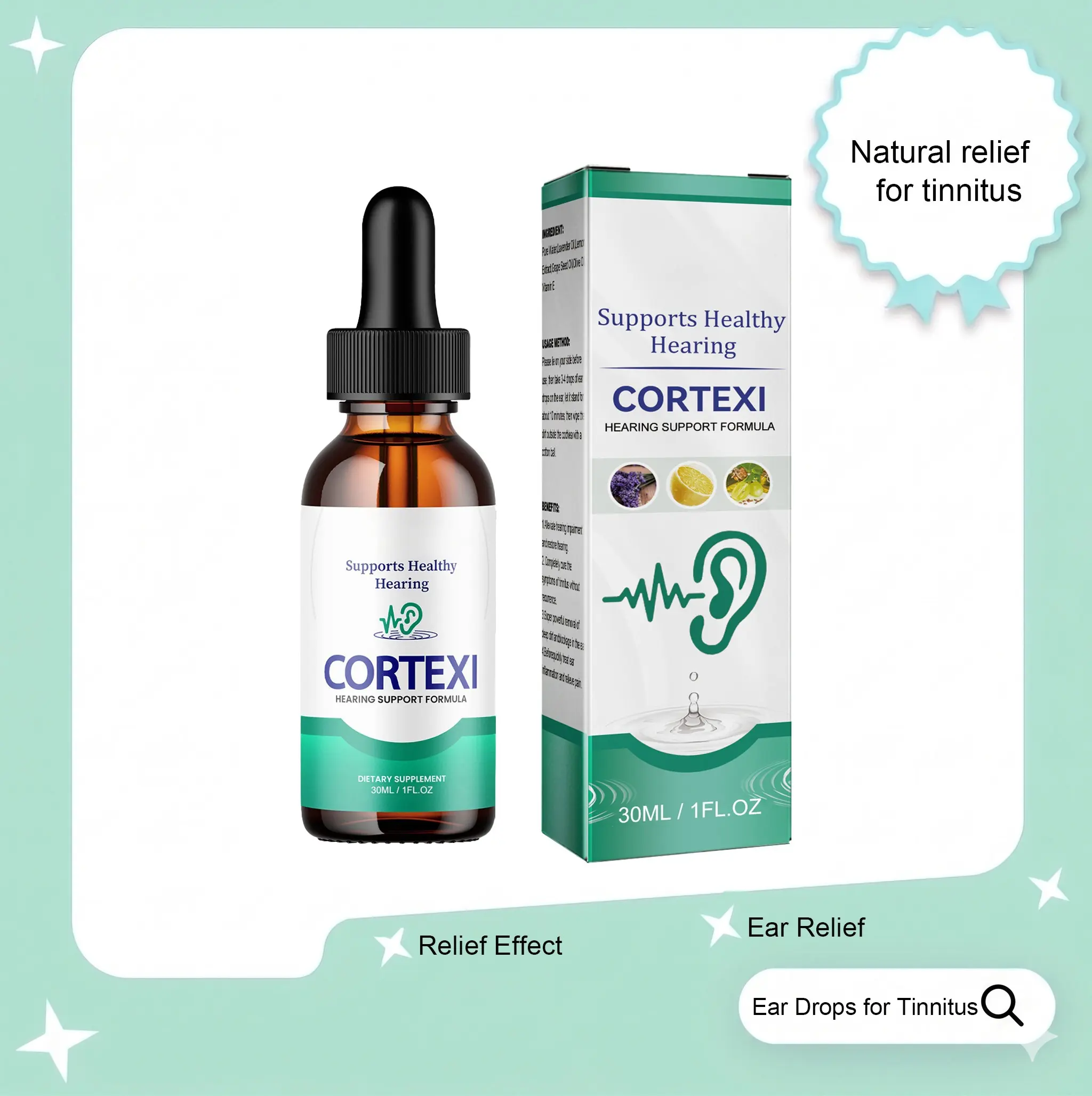 Tinnitus Ear Drops, Advanced Relief for Ear Ringing & Discomfort, Pro Earwax Remover & Hygiene Care, Soothing Ear Care Formula for Daily Relief, Clean Earwax